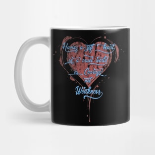 Soft Heart (red blue) Mug